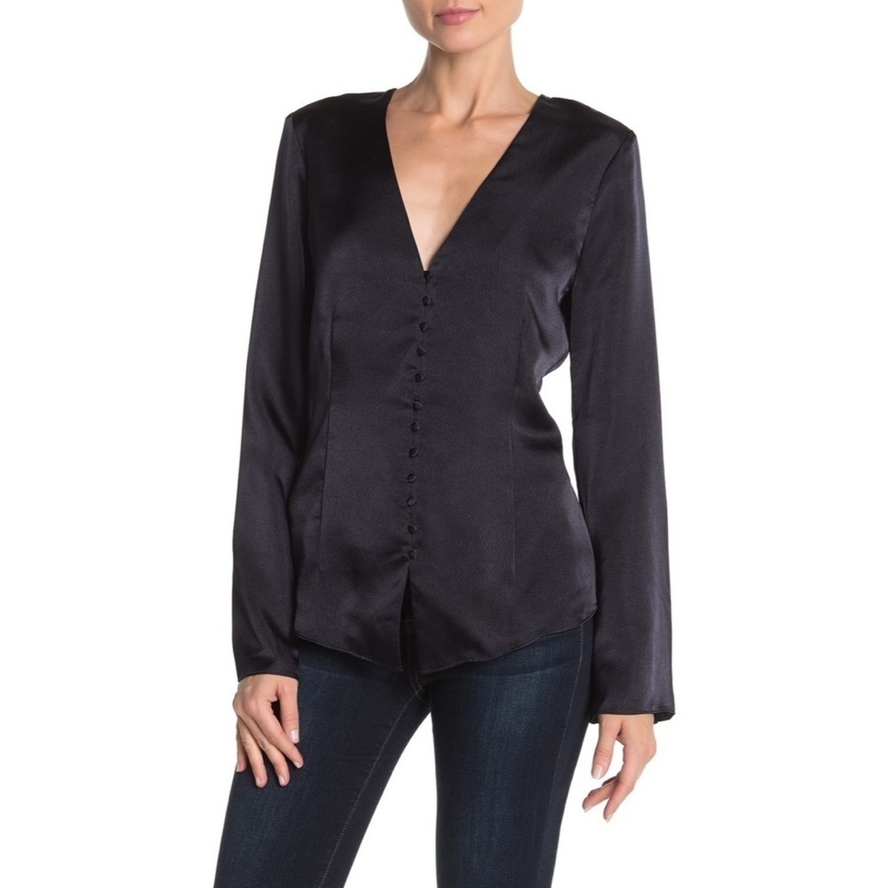 𝅺nwt Joie Madora Button Front Satin Blouse